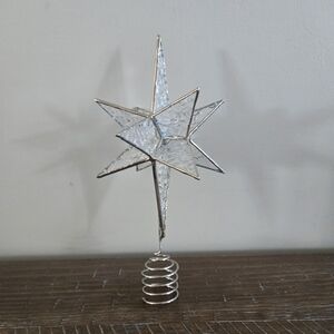 Glass And Silver Star Tree Topper